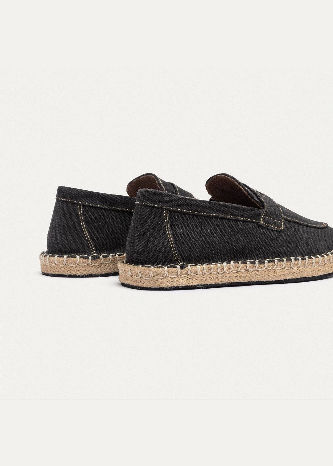 Achilles | Nomad Linen Espadrille Loafer - Black