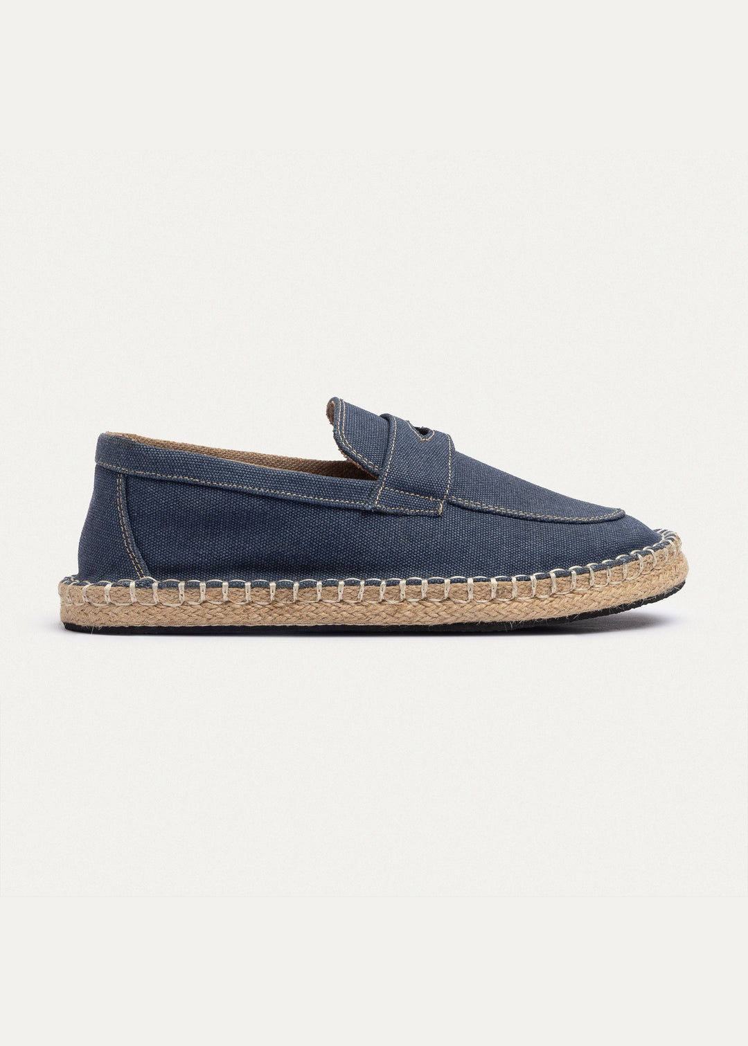 Achilles | Nomad Linen Espadrille Loafer -Navy Blue