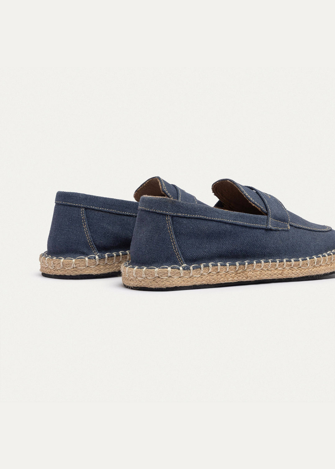 Achilles | Nomad Linen Espadrille Loafer -Navy Blue