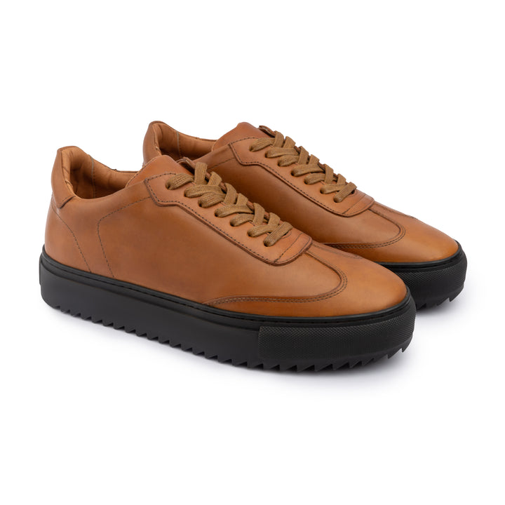 Achilles Zig | Plain Laces Genuine leather Sneakers - Havan