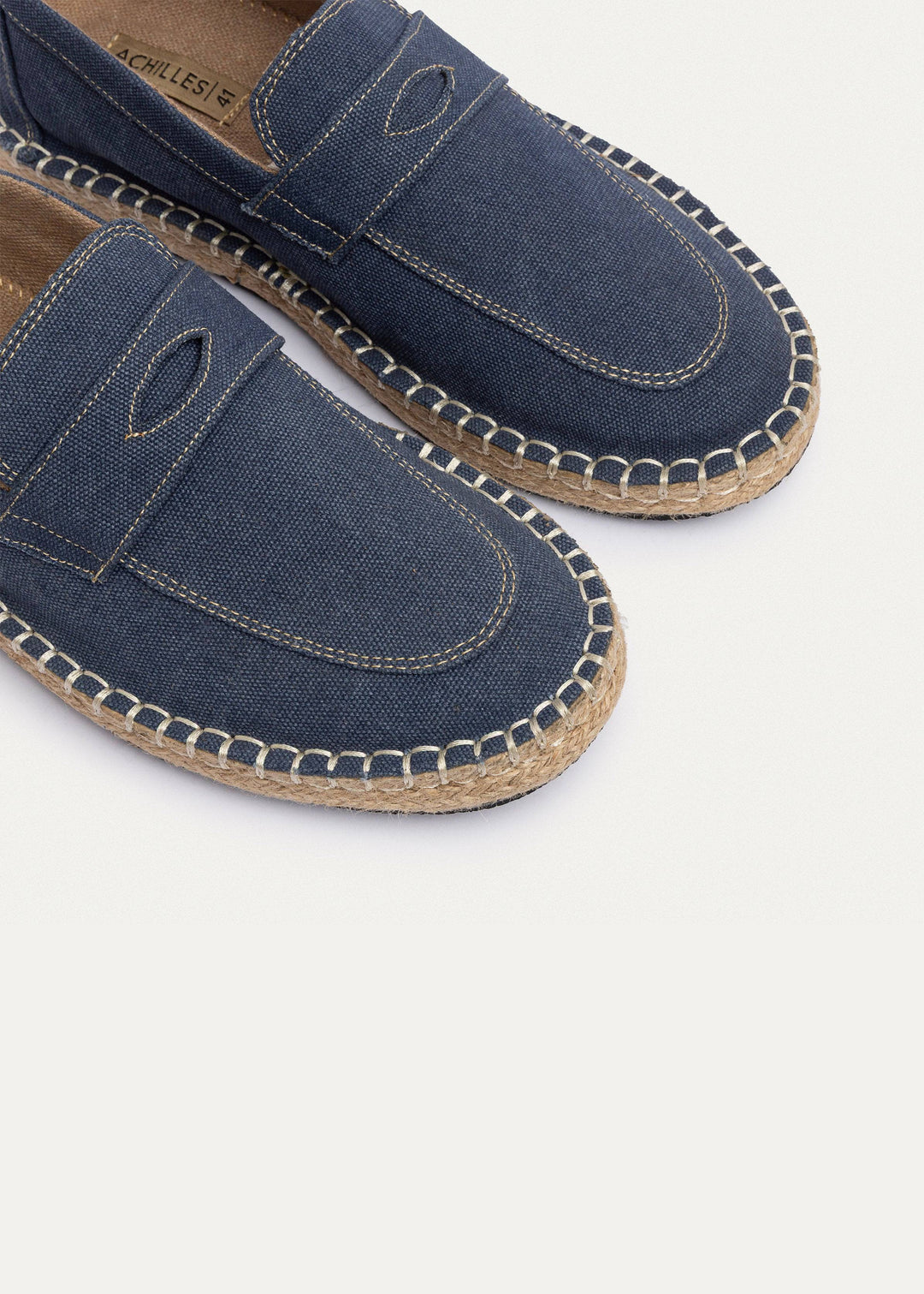 Achilles | Nomad Linen Espadrille Loafer -Navy Blue