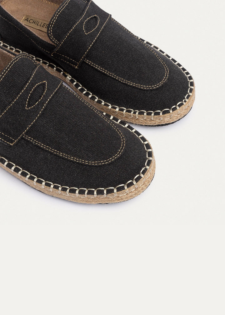 Nomad Linen Espadrille Loafer | Black