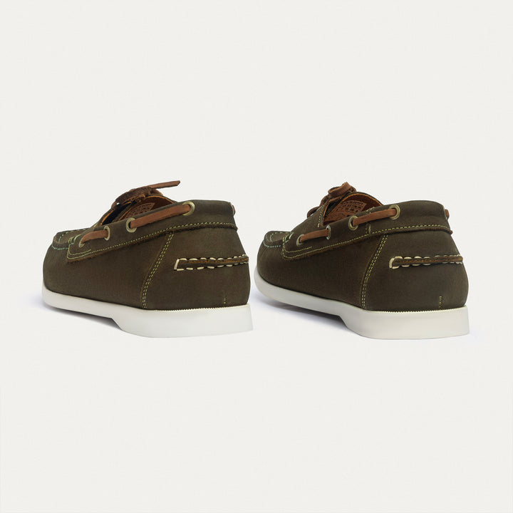 Achilles | Harbor Men’s Leather Boat Shoes -Olive