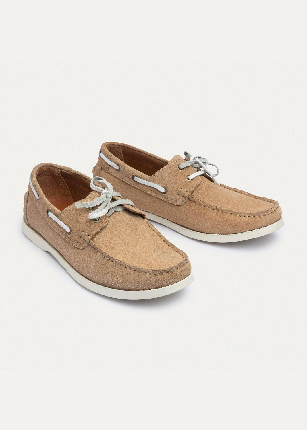 Achilles | Harbor Men’s Leather Boat Shoes - Beige