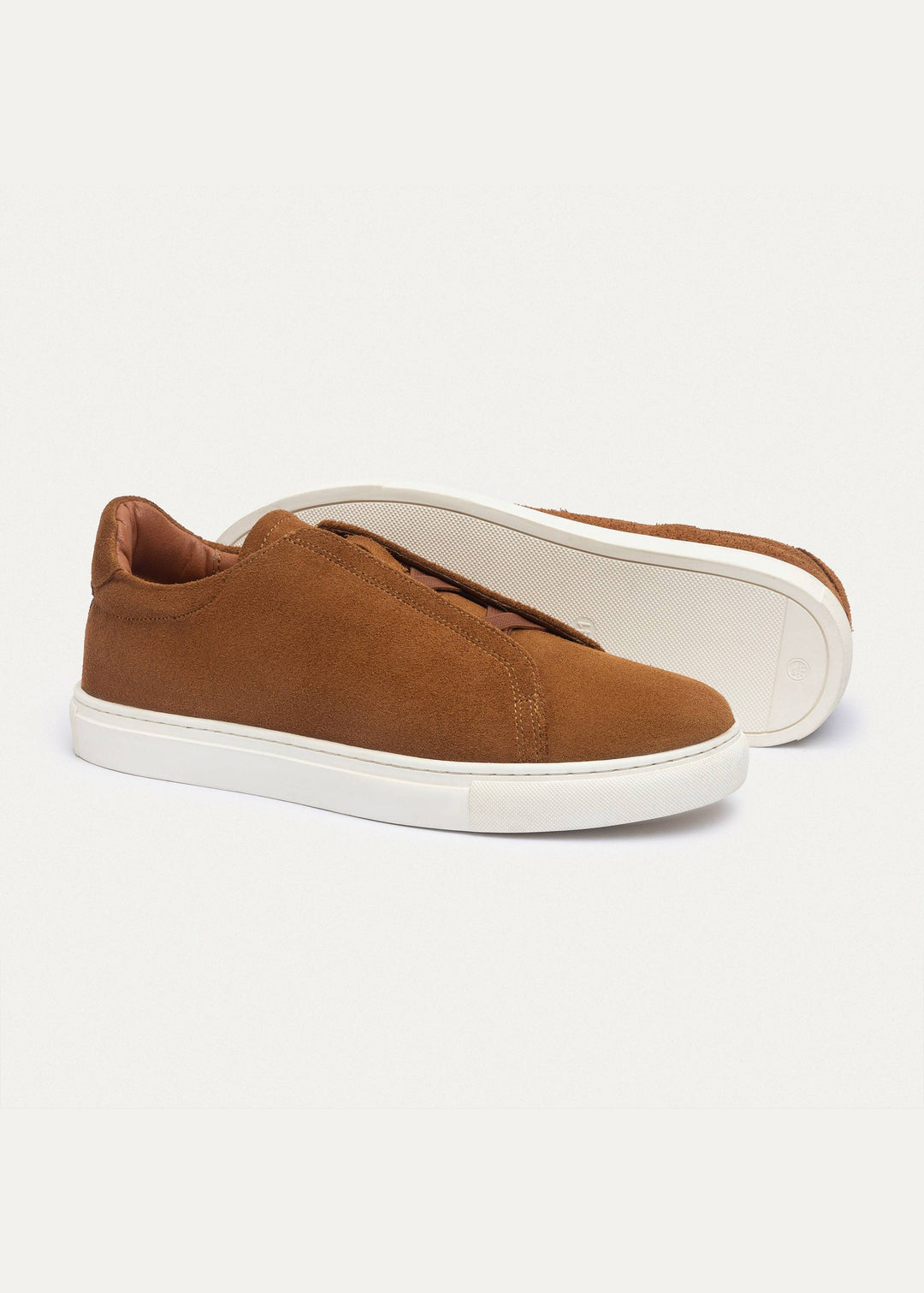 Achilles Theo - Men's Slip-On Suede Sneakers - Light Brown