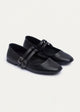 Milan Double Strap Mary Jane Flats | Black