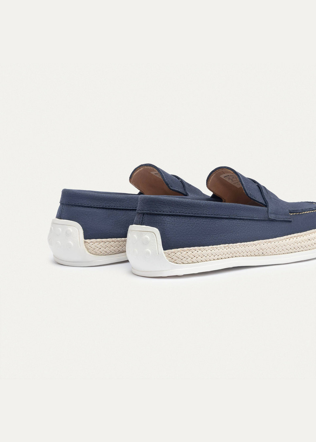 Achilles | Lino Loafers â€“ Classic Slip-On with Braided Sole -Navy Blue