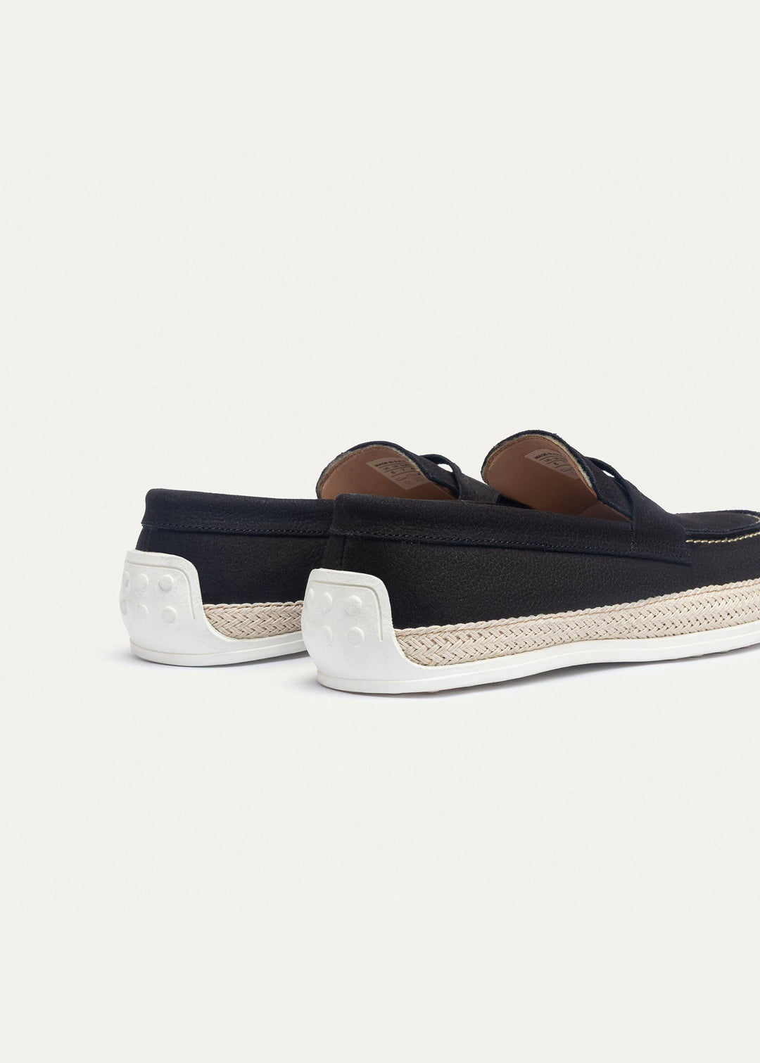 Achilles | Lino Loafers â€“ Classic Slip-On with Braided Sole -Black