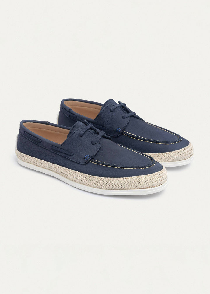 Achilles | Dune â€“ Deck-Style Loafers-Navy Blue