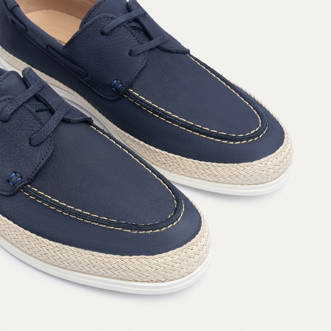 Achilles | Dune – Deck-Style Loafers-Navy Blue