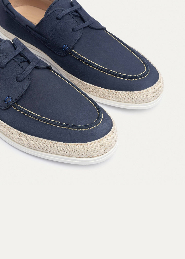 Achilles | Dune â€“ Deck-Style Loafers-Navy Blue
