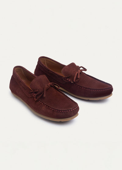 Harbor Classic Men’s Leather Boat Shoes | Suede Oxblood