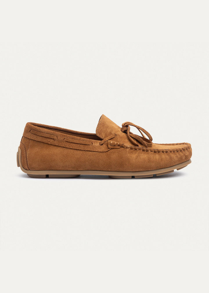 Achilles | Harbor Classic Men’s Leather Boat Shoes  - LightBrown