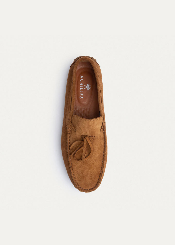 Achilles | Harbor Classic Men’s Leather Boat Shoes  - LightBrown