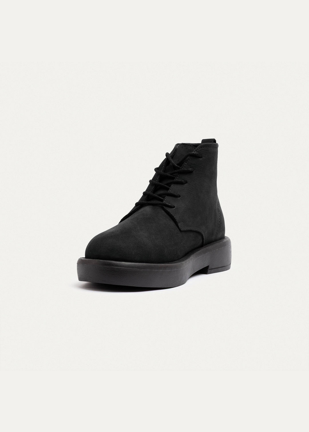 Achilles | Heritage Brogue Nubuck Leather Boots | Black