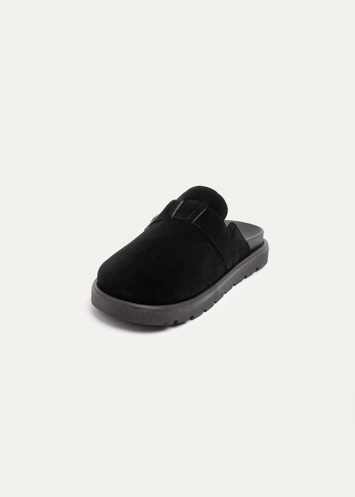 Achilles | Classic Buckle Clogs | Black