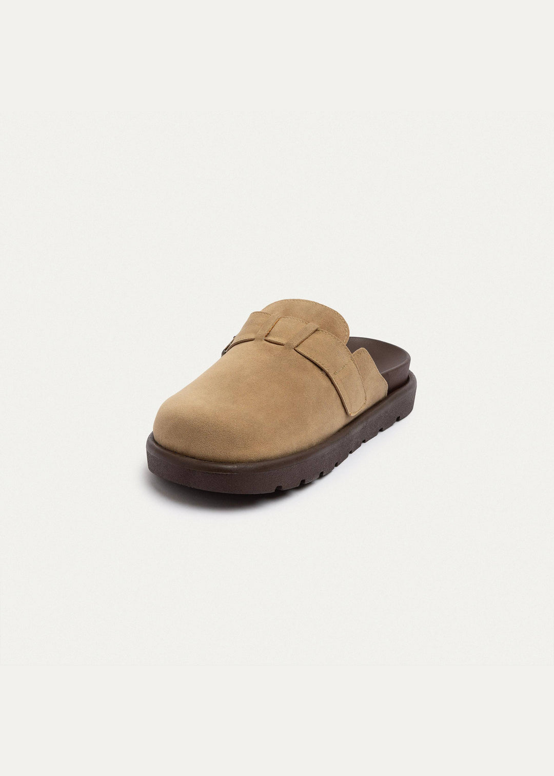Achilles | Classic Buckle Clogs | Beige