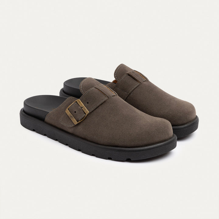 Achilles | Classic Buckle Clogs | Gray