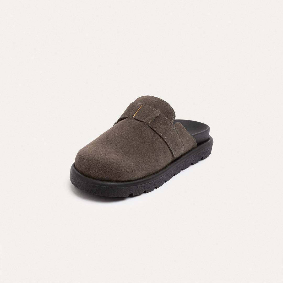 Achilles | Classic Buckle Clogs | Gray