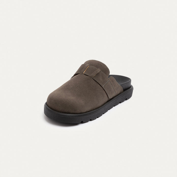 Achilles | Classic Buckle Clogs | Gray