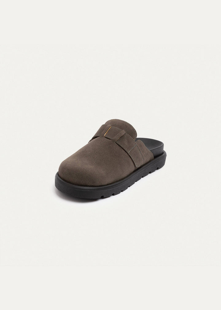 Achilles | Classic Buckle Clogs | Gray