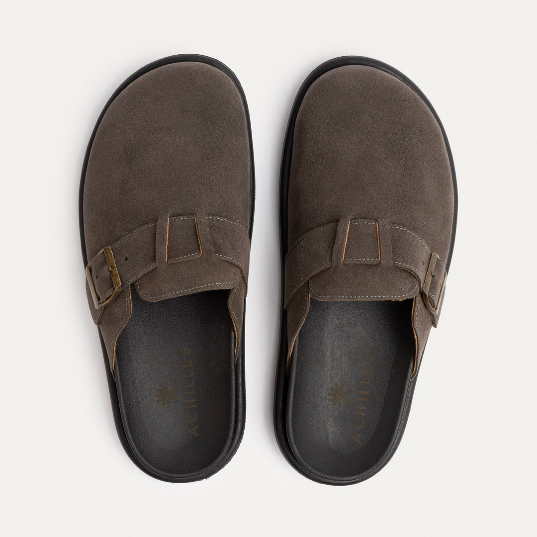 Achilles | Classic Buckle Clogs | Gray