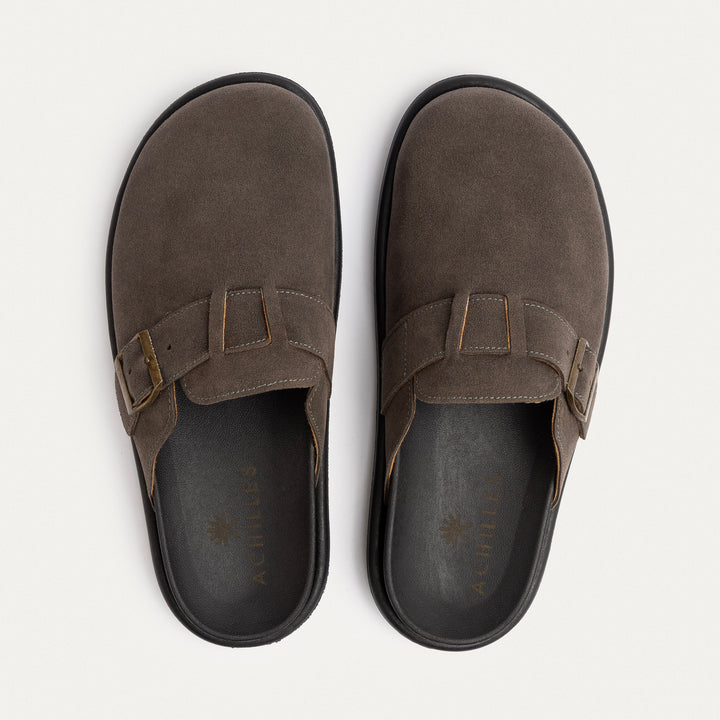 Achilles | Classic Buckle Clogs | Gray