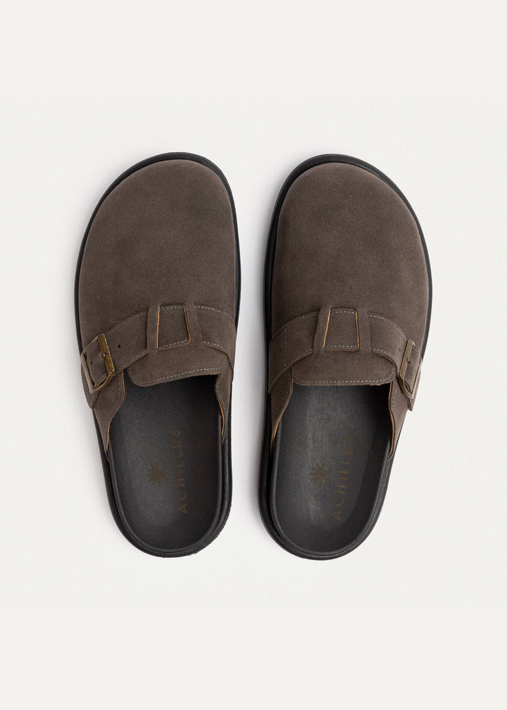 Achilles | Classic Buckle Clogs | Gray