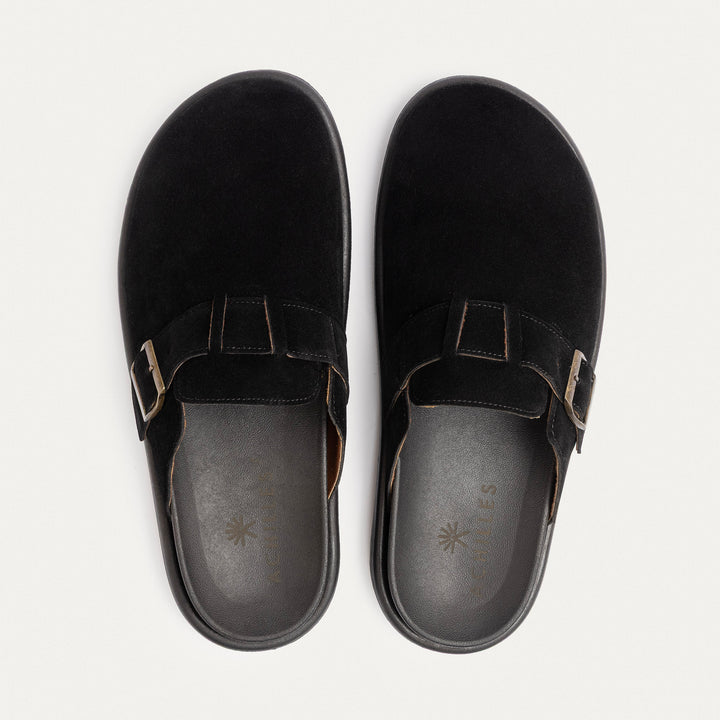 Achilles | Classic Buckle Clogs | Black
