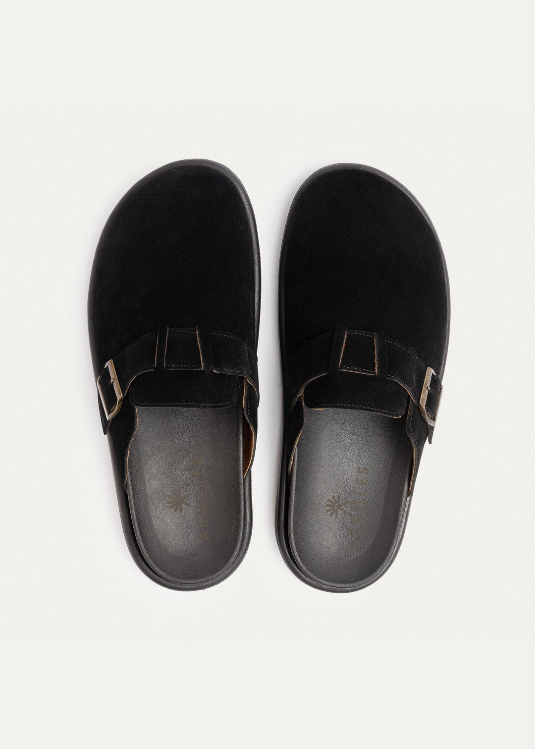 Achilles | Classic Buckle Clogs | Black