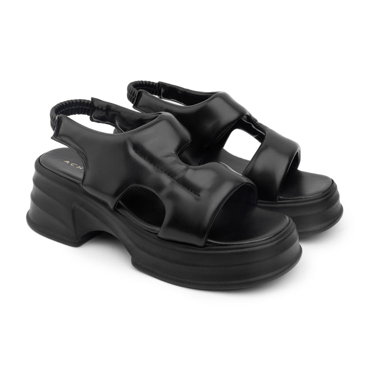 Veneitte Wedge Sandals - Black