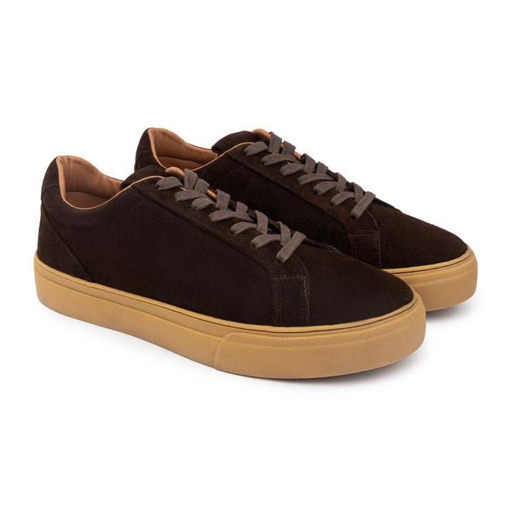 Achilles Melt Plain Suede Sneakers - Brown