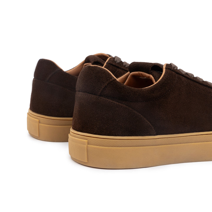 Achilles Melt Plain Suede Sneakers - Brown