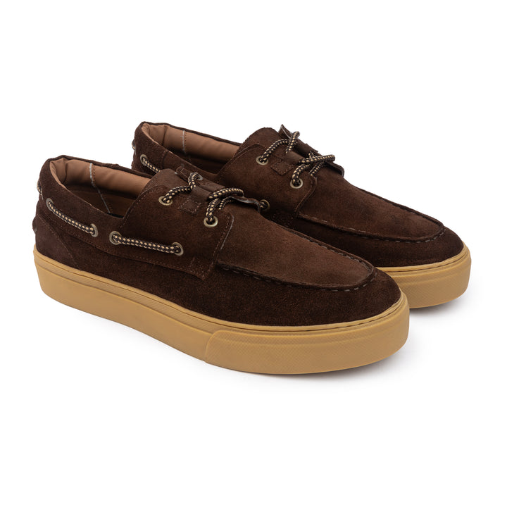 Achilles Bolt Moc Toe Easy Wear Sneakers - Brown