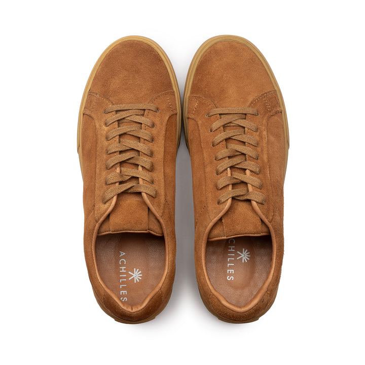 Achilles Melt Plain Suede Sneakers - Light Brown