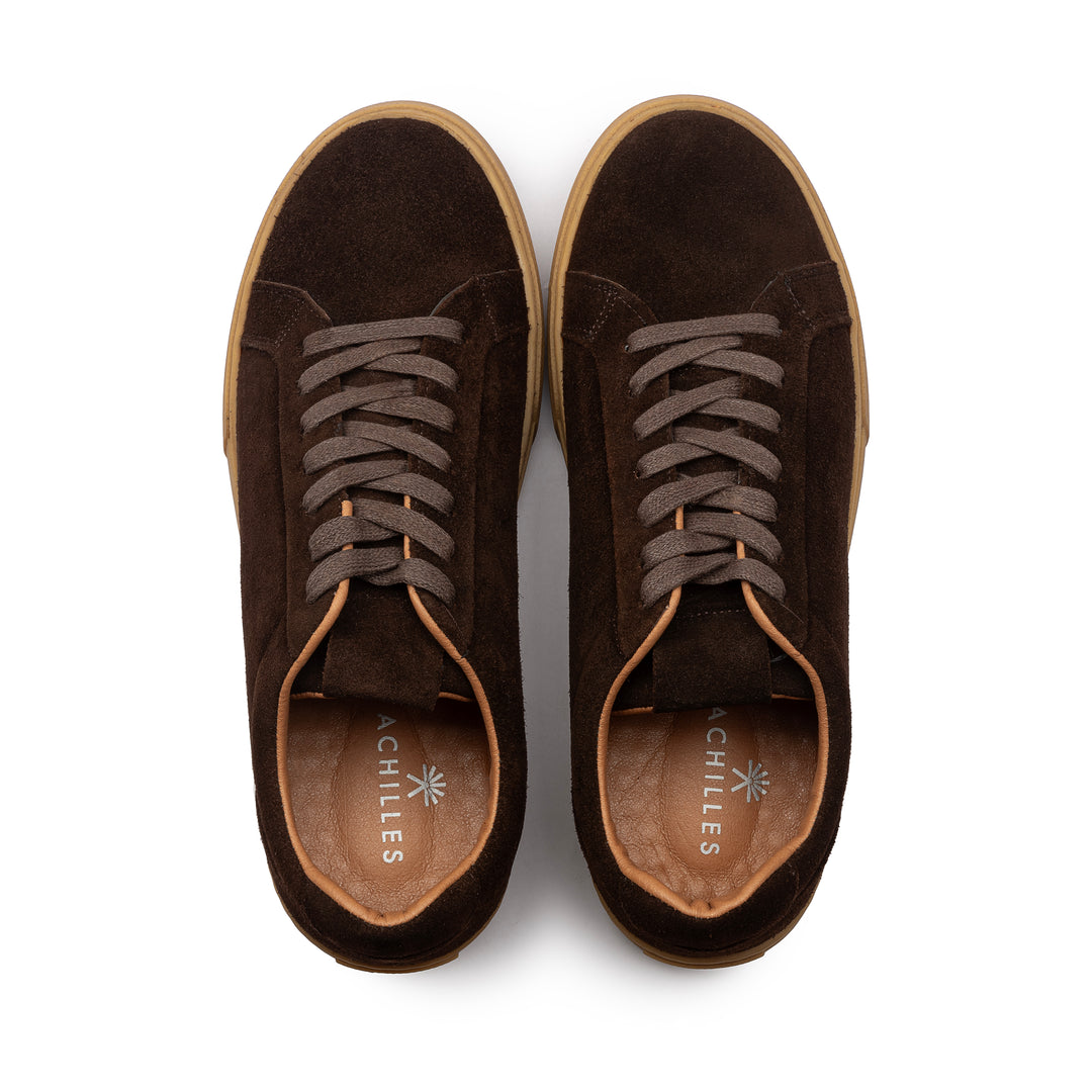 Achilles Melt Plain Suede Sneakers - Brown