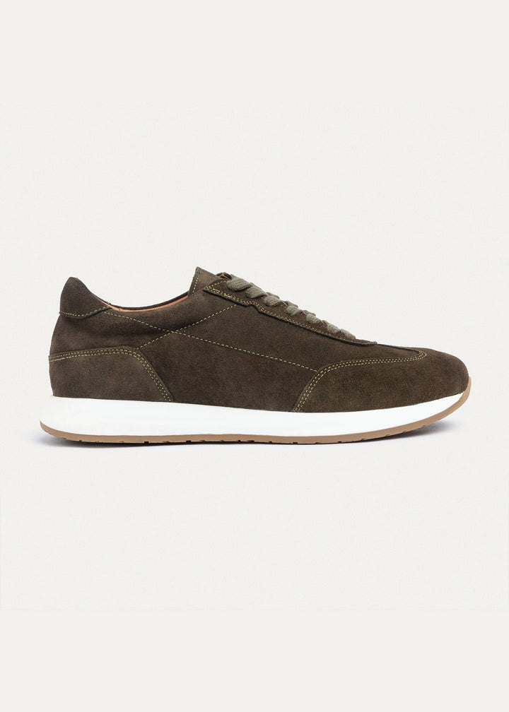 Pro Genuine Leather Sneakers | Olive