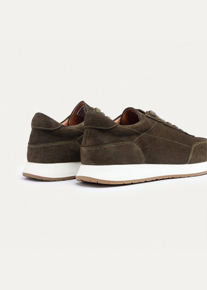 Pro Genuine Leather Sneakers | Olive