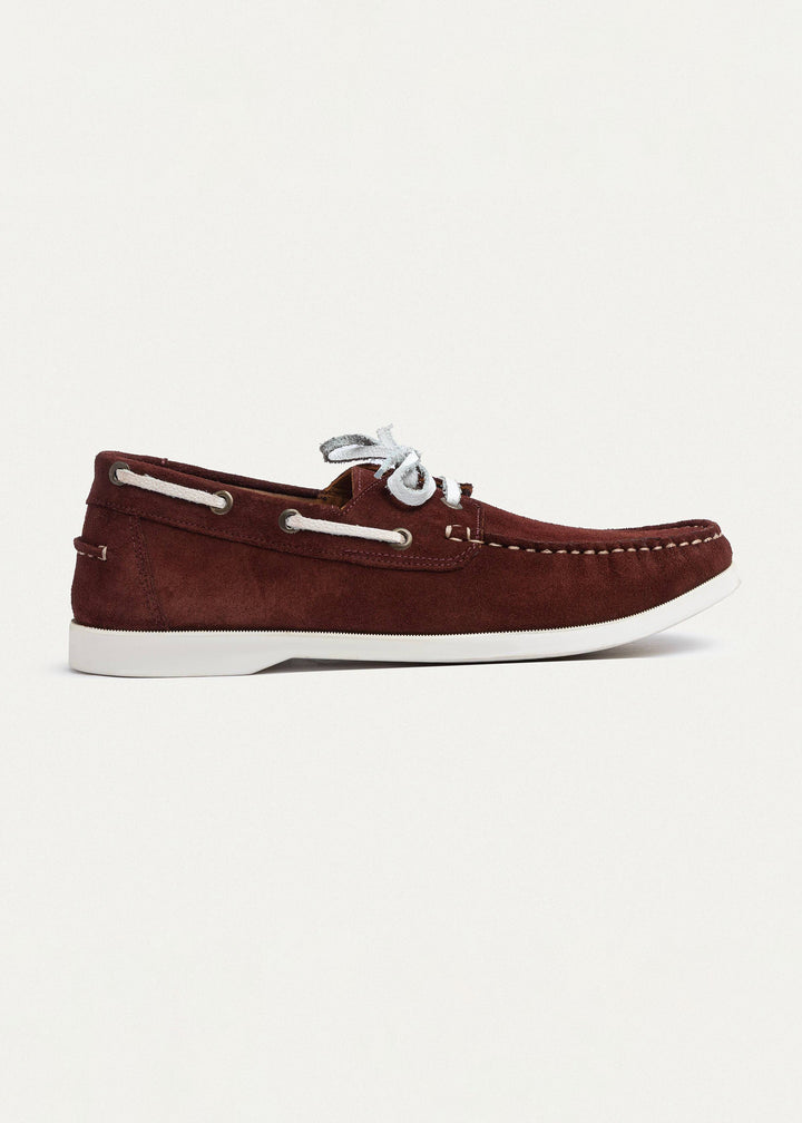Achilles | Harbor Men’s Leather Boat Shoes -Oxblood