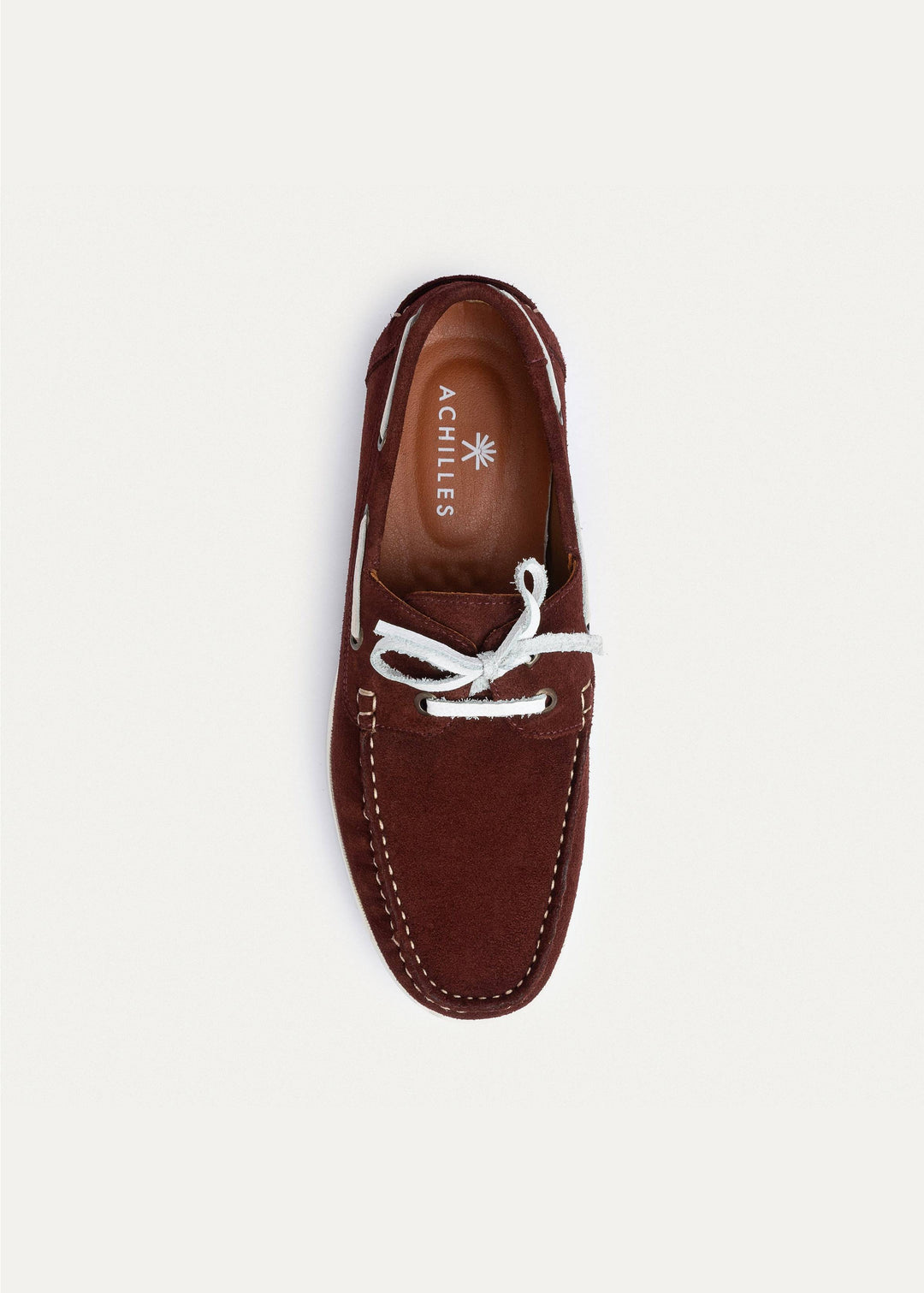 Achilles | Harbor Men’s Leather Boat Shoes -Oxblood