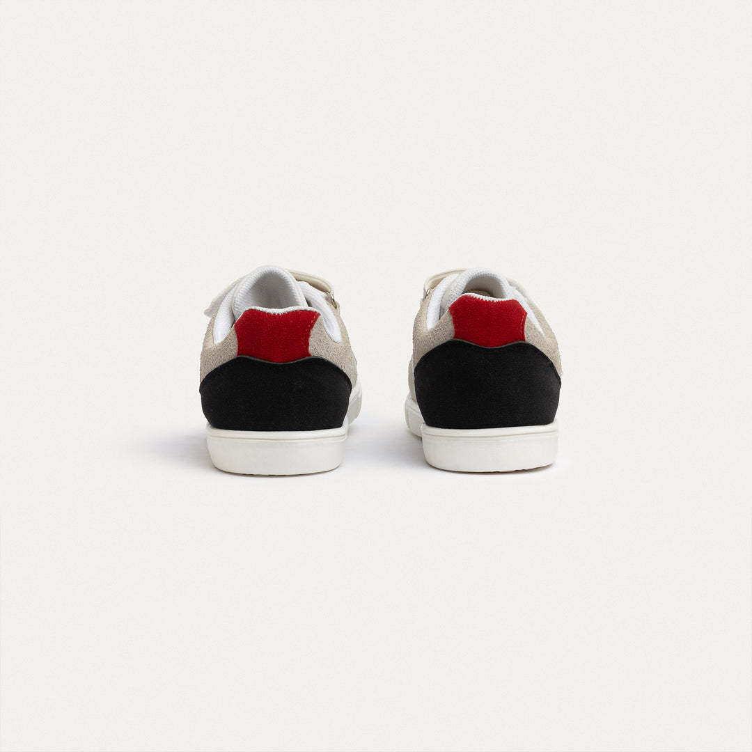 Achilles Kids | PlayCourt Bolt – White/Black/Grey (One-Strap)
