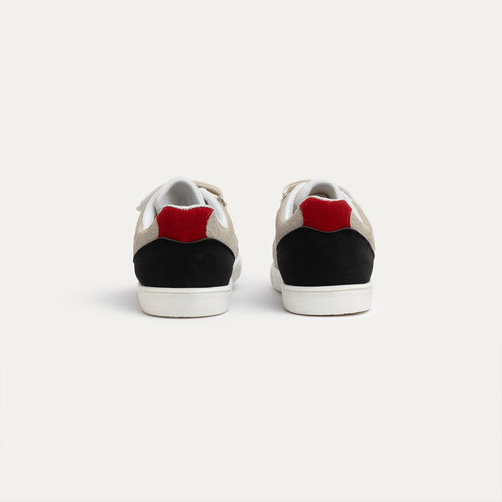 Achilles Kids | PlayCourt Bolt – White/Black/Grey (One-Strap)