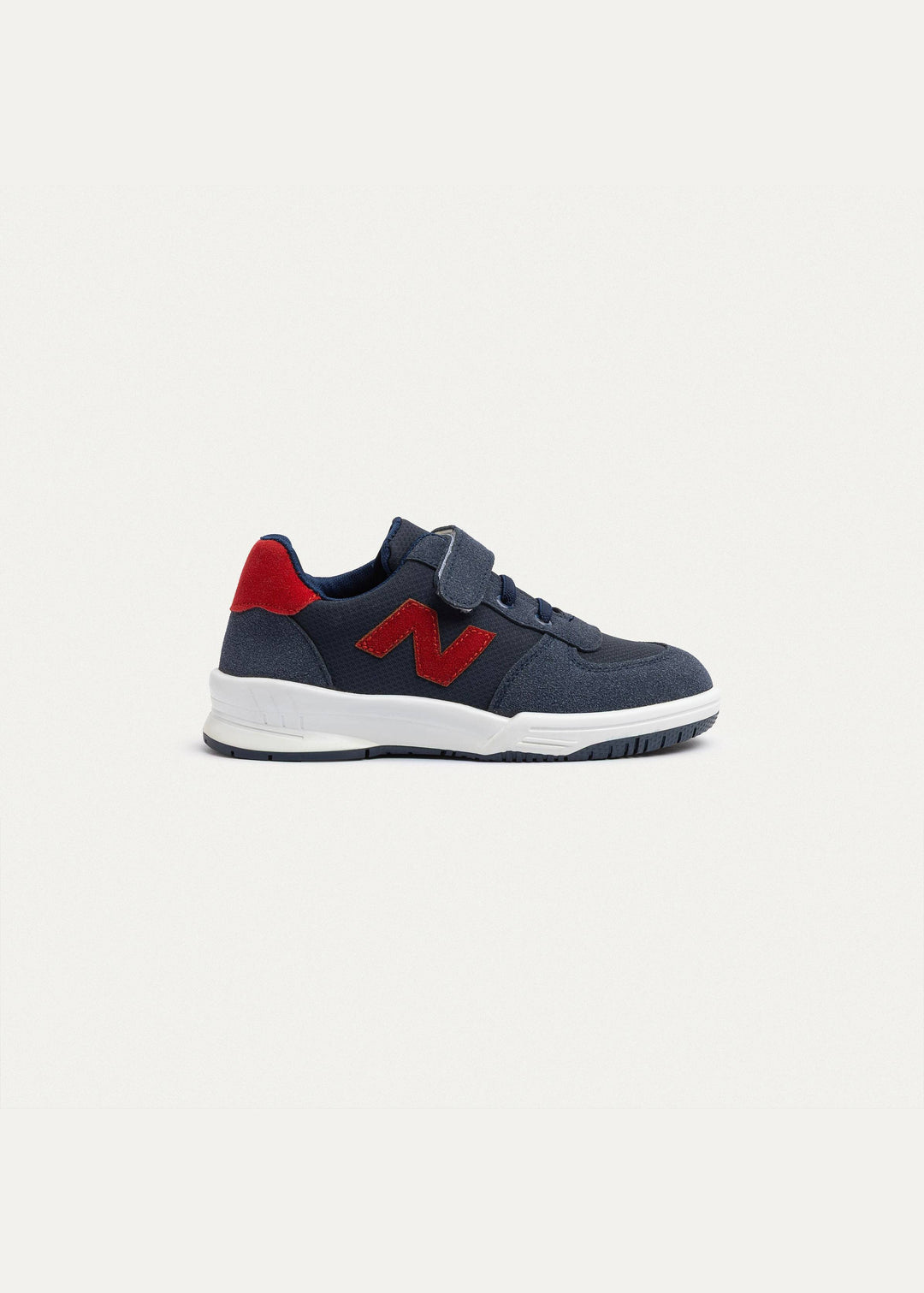 Achilles Kids | Daydream – Navy & Red (One-Strap Sneakers) – Court Style, Kid-Simple