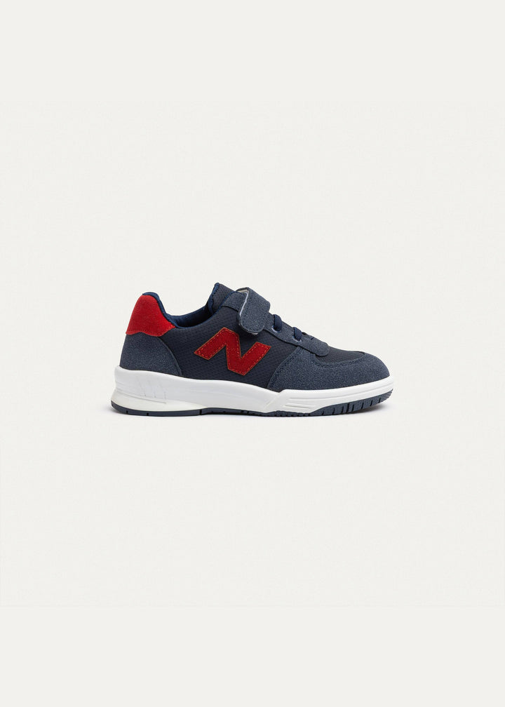 Achilles Kids | Daydream – Navy & Red (One-Strap Sneakers) – Court Style, Kid-Simple