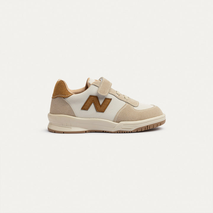 Achilles Kids | Daydream – Beige (One-Strap Sneakers) – Court Style, Kid-Simple