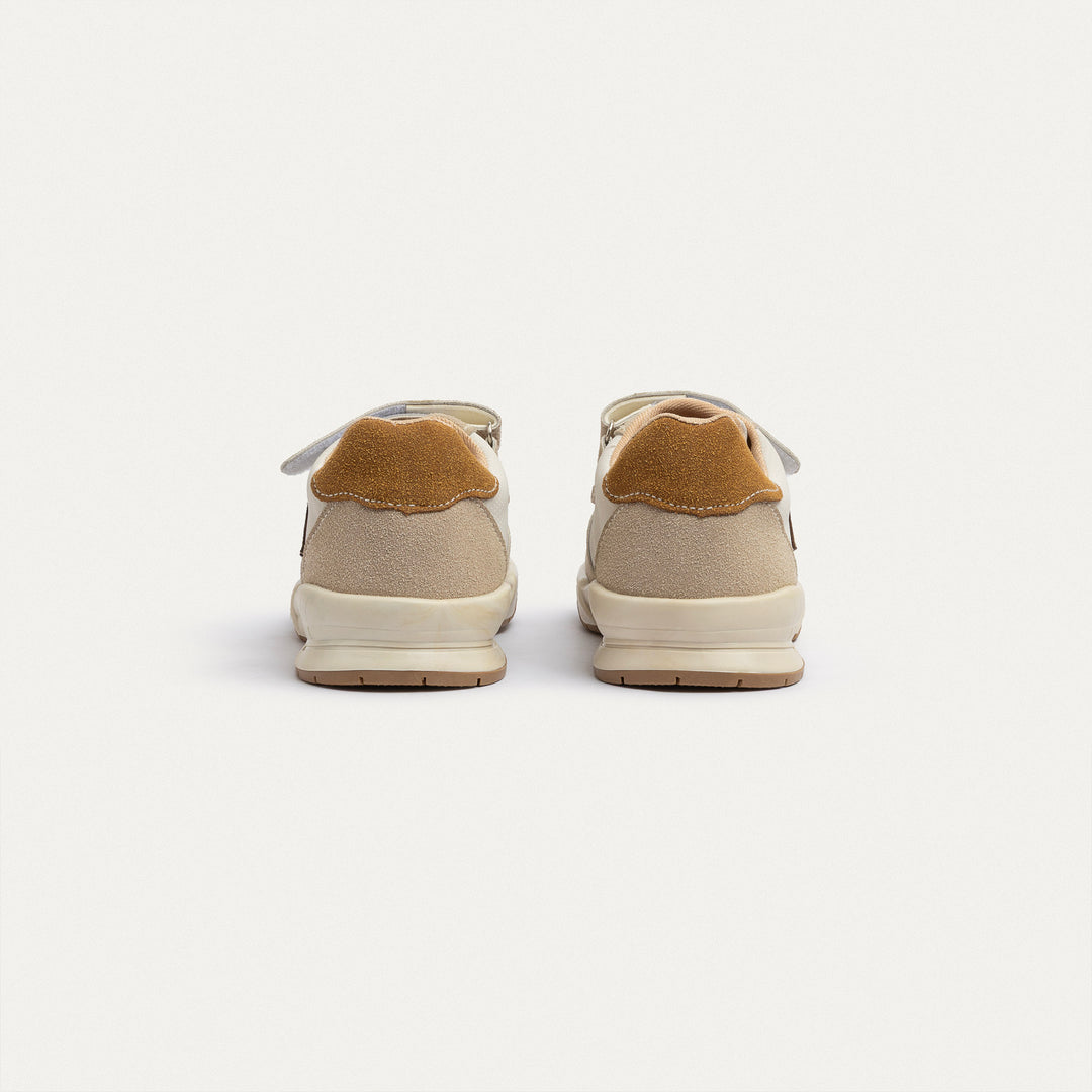 Achilles Kids | Daydream – Beige (One-Strap Sneakers) – Court Style, Kid-Simple