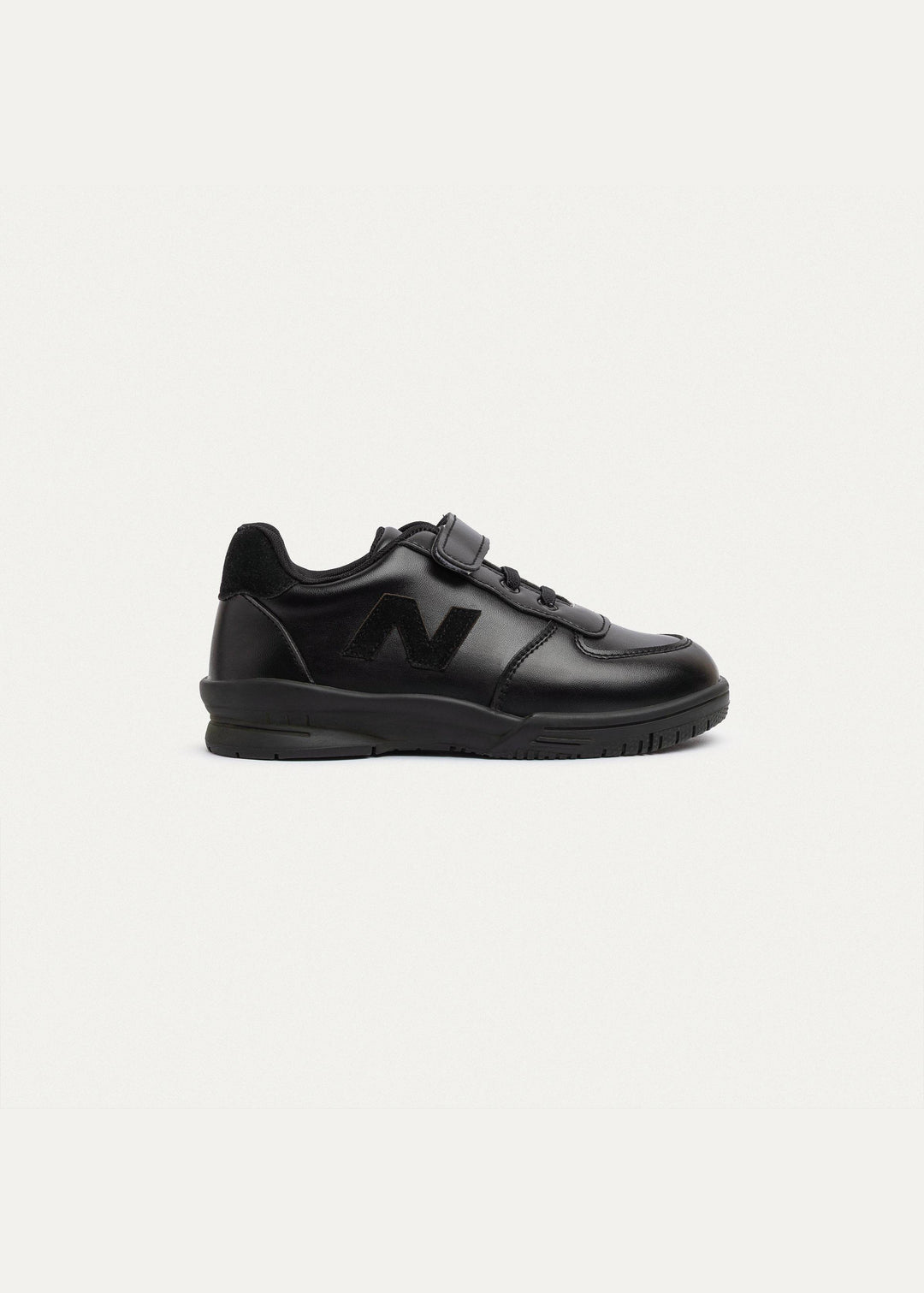 Achilles Kids | Daydream – Black (One-Strap Sneakers) – Court Style, Kid-Simple