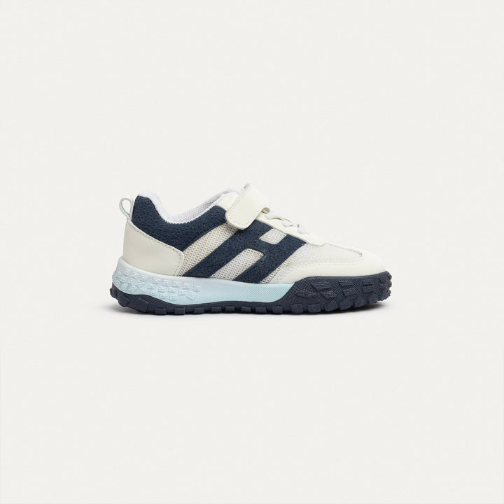 Achilles Kids | Daydream – White & Navy (One-Strap Sneakers) – Your Dream Shoe, Real Easy
