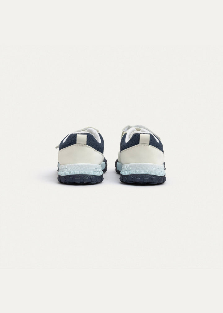 Achilles Kids | Daydream – White & Navy (One-Strap Sneakers) – Your Dream Shoe, Real Easy