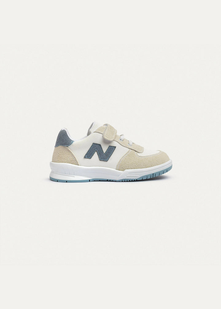 Daydream White & Beige (One-Strap Sneakers) Court Style, Kid | Simple